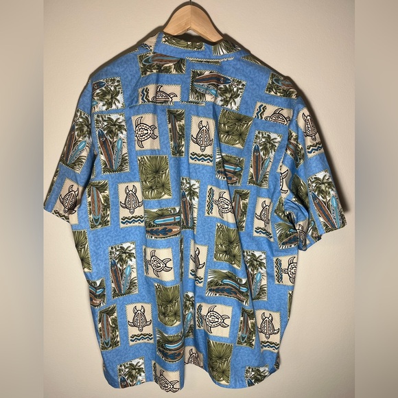 The Original Surfrider Hawaiian Shirt XL Button Up Short Sleeve Surf Turtle - Picture 3 of 5